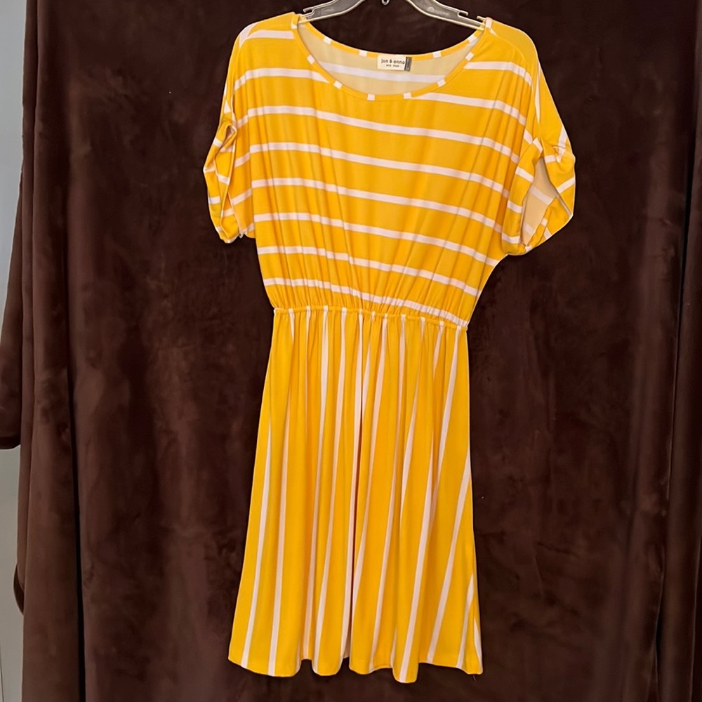 Jon & Anna yellow striped dress